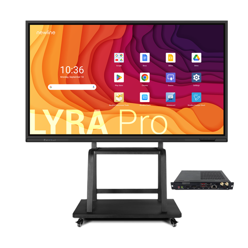 Інтерактивна панель Newline Lyra Pro 86" (TT-8623QA), комп. модуль OPS (i5-13Gen/8/256/W11Pro) (WB508256), мобільний стенд
